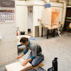 Albert Montserrat at work in his studio